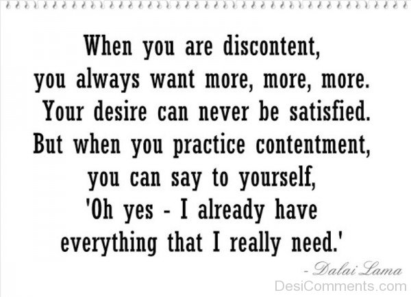 When You Are Discontent, You Always Want More,More More-DC109