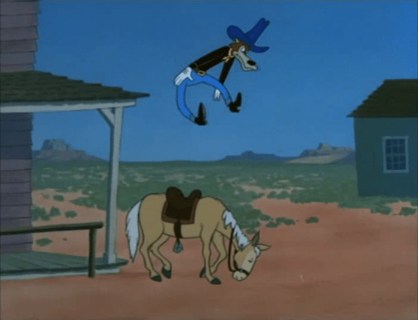 Wolf Jumping On Horse