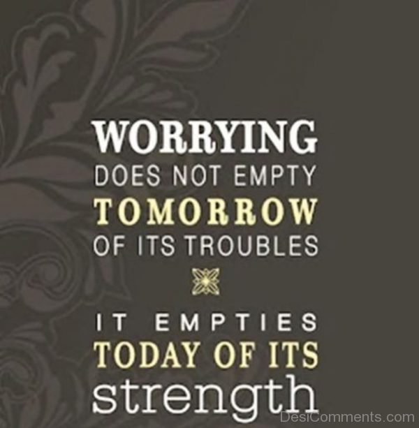 Worrying Does Not Empty